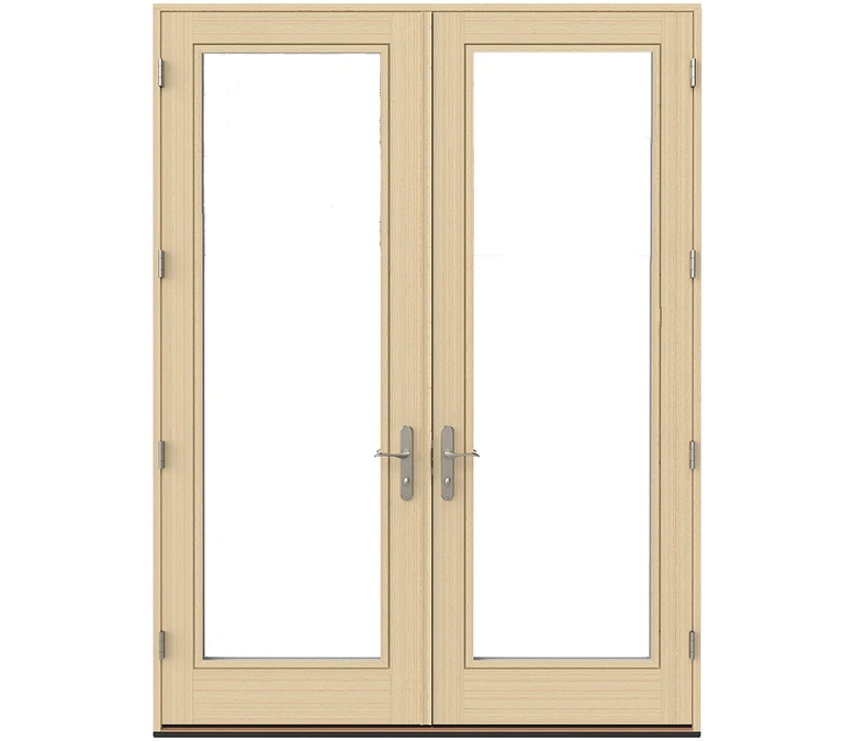 Buffalo Pella Lifestyle Series Wood Double Hinged Patio Doors